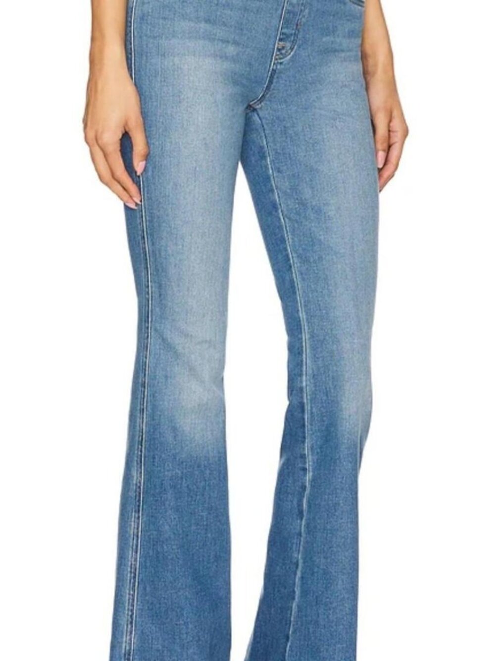 NWT SPANX Flare Jeans in Stonewashed Blue Size XLP - Picture 2 of 8